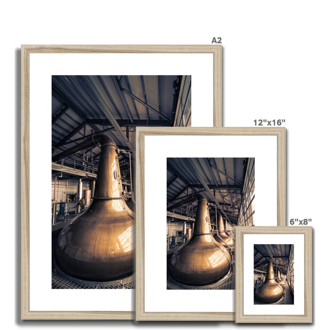 Glen Ord Distillery Stills Framed & Mounted Print 6"x8" / Natural Frame by Wandering Spirits Global