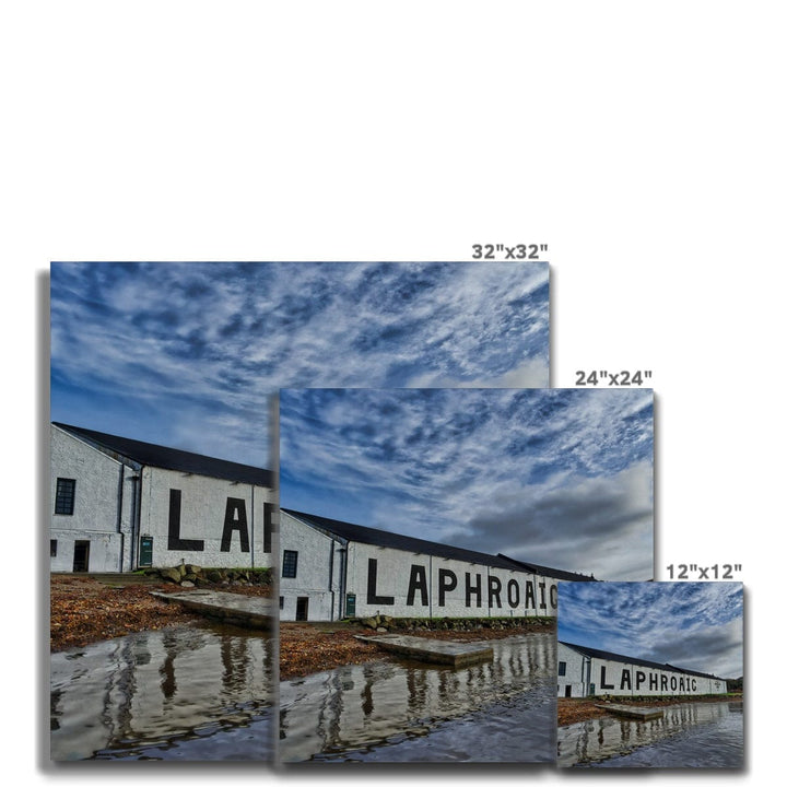 Laphroaig Distillery Warehouse Full Colour Premium Canvas by Wandering Spirits Global