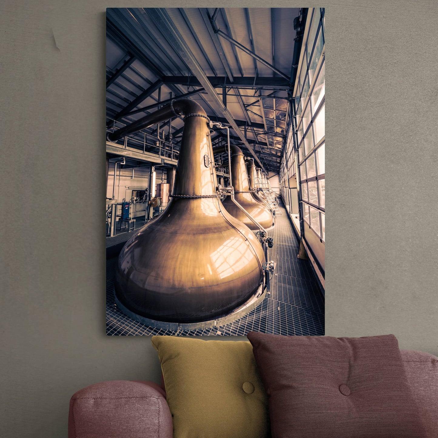 Glen Ord Distillery Stills Canvas 24"x36" / White Wrap