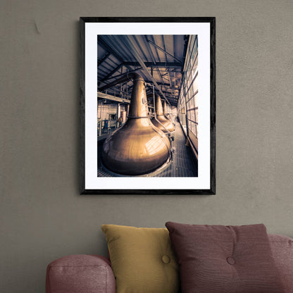 Glen Ord Distillery Stills Framed & Mounted Print A2 Portrait / Black Frame