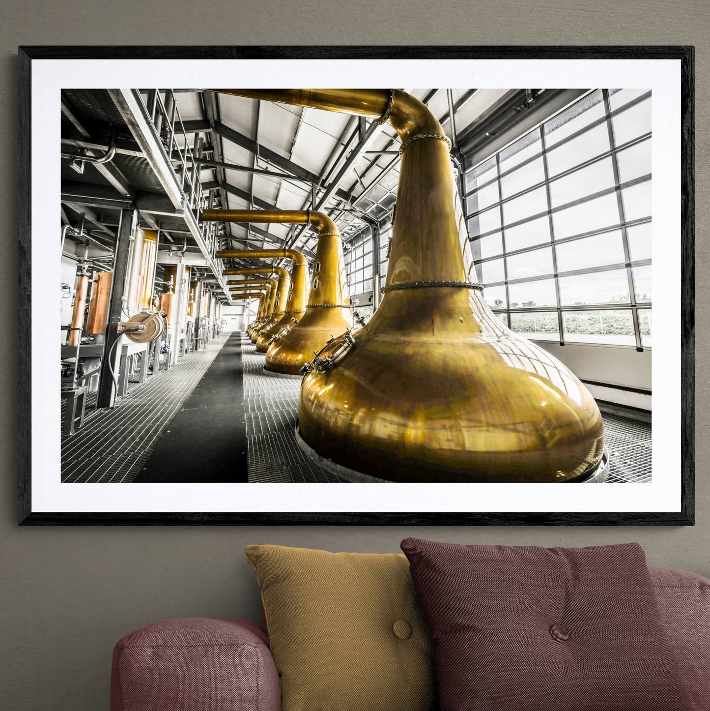 Glen Ord Still House Framed & Mounted Print 40"x28" / Black Frame