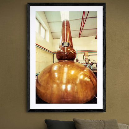 Glenfarclas Distillery Spirit Still No.2  Framed & Mounted Print 24"x36" / Black Frame