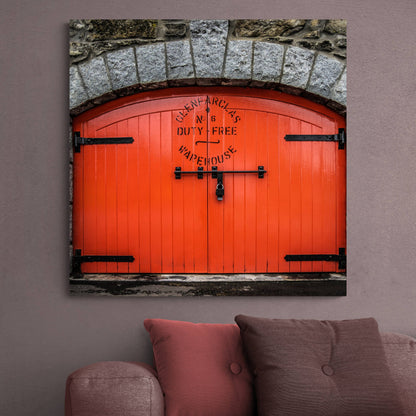 Glenfarclas Distillery Warehouse 6 Premium Canvas 32"x32" / White Wrap