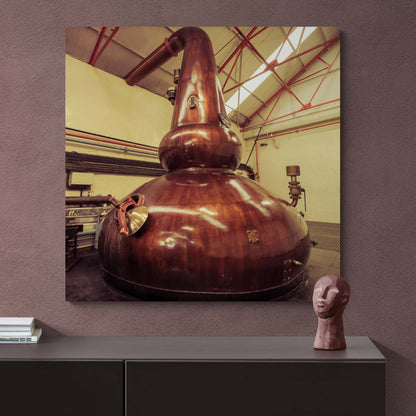 Glenfarclas Distillery Wash Still No1  Canvas 32"x32" / White Wrap