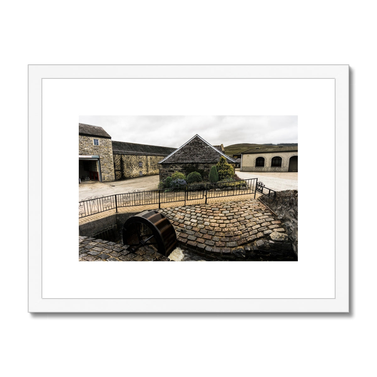 Glenfarclas Waterwheel Framed & Mounted Print 16"x12" / White Frame