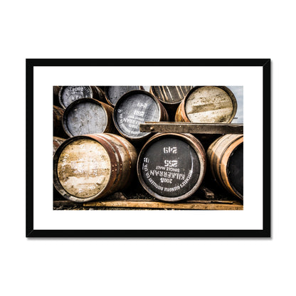 Kilkerran Casks Colour Framed & Mounted Print A2 Landscape / Black Frame