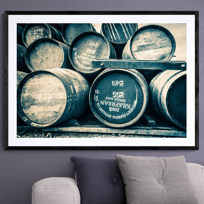 Kilkerran Casks Framed & Mounted Print 40"x28" / Black Frame