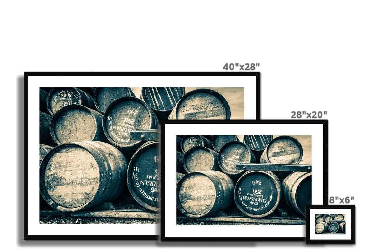 Kilkerran Casks Framed & Mounted Print by Wandering Spirits Global