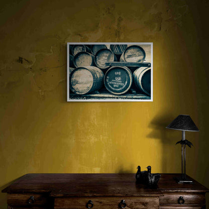 Kilkerran Casks Hahnemühle Photo Rag Print A2 Landscape by Wandering Spirits Global