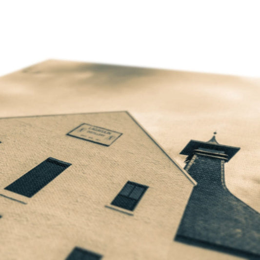 Lagavulin Distillery Golden Toned Canvas by Wandering Spirits Global