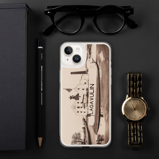 Lagavulin Distillery Sepia MagSafe® clear case for iPhone® iPhone 14 Plus