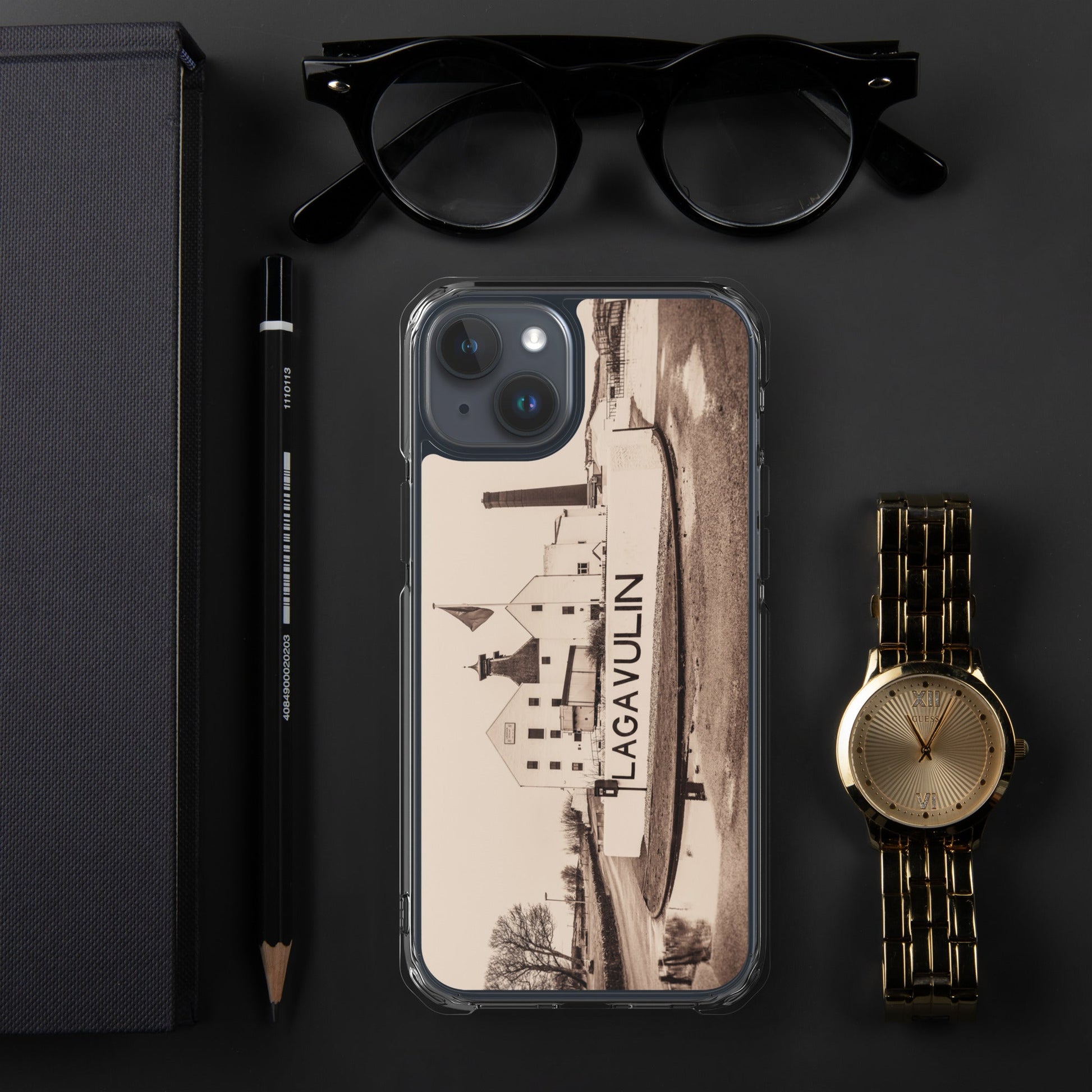 Lagavulin Distillery Sepia MagSafe® clear case for iPhone® iPhone 15 Plus