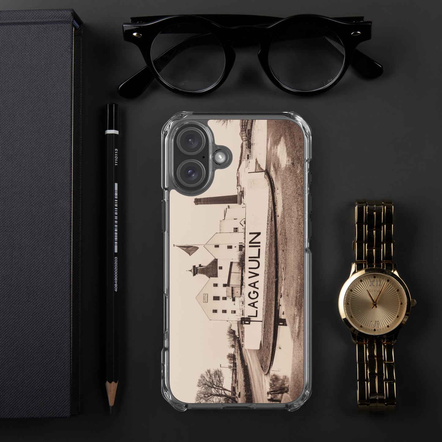 Lagavulin Distillery Sepia MagSafe® clear case for iPhone® iPhone 16 Plus