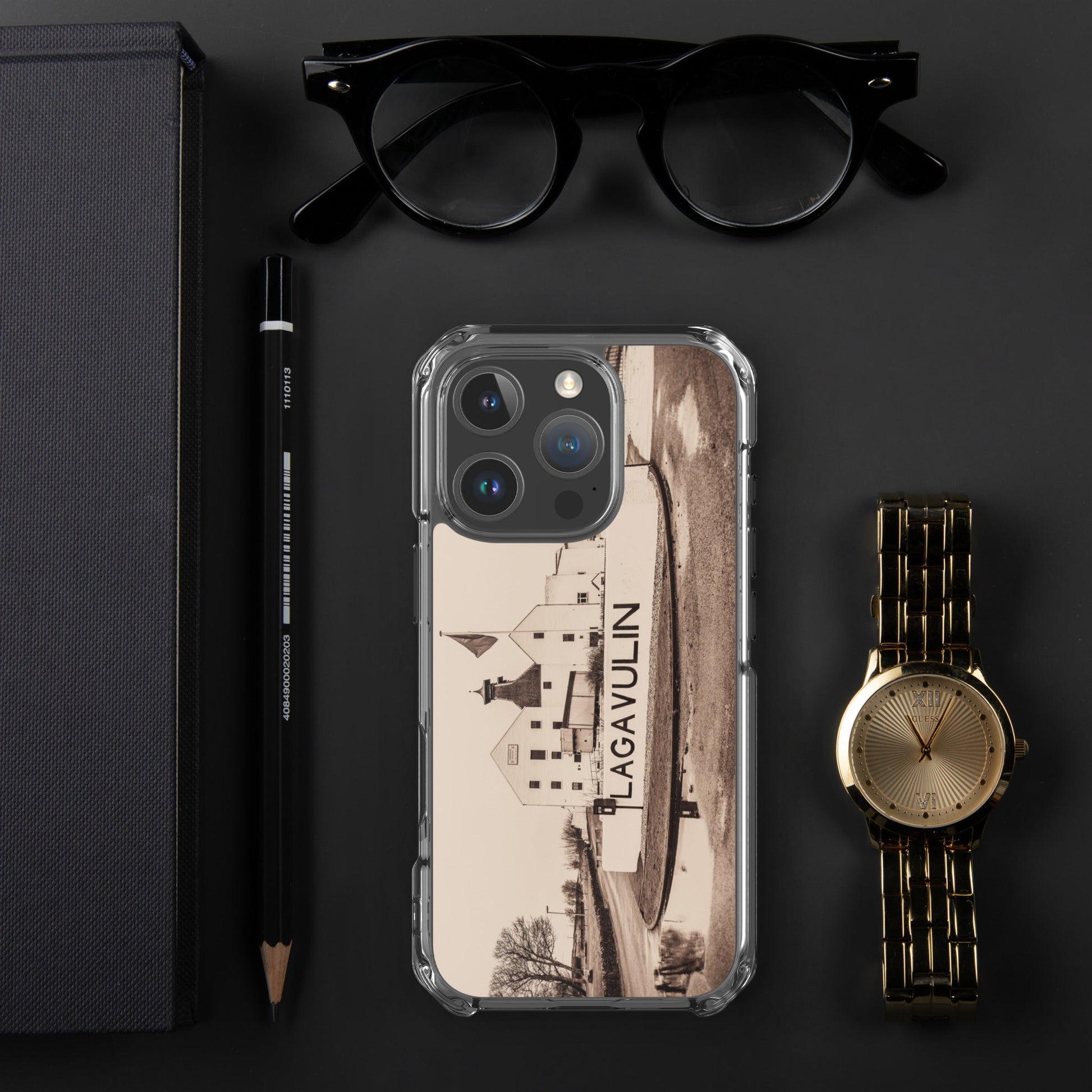 Lagavulin Distillery Sepia MagSafe® clear case for iPhone® iPhone 16 Pro