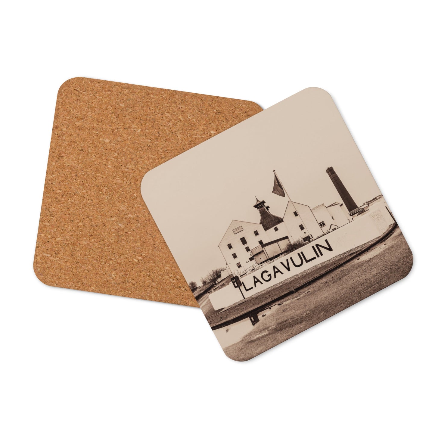 Lagavulin Distillery Sepia Toned Coaster by Wandering Spirits Global