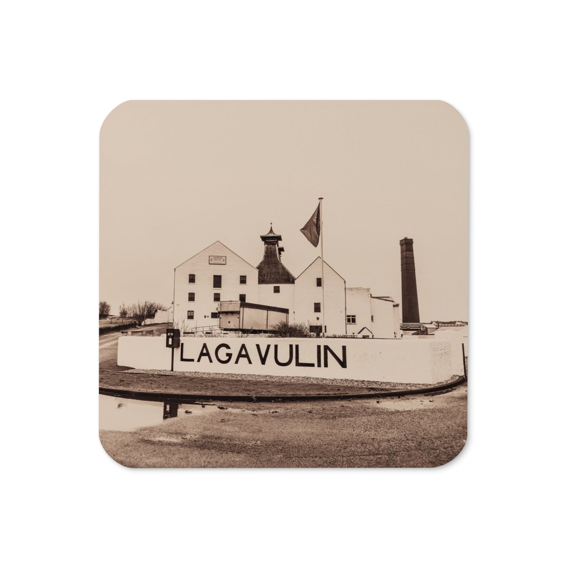 Lagavulin Distillery Sepia Toned Coaster by Wandering Spirits Global