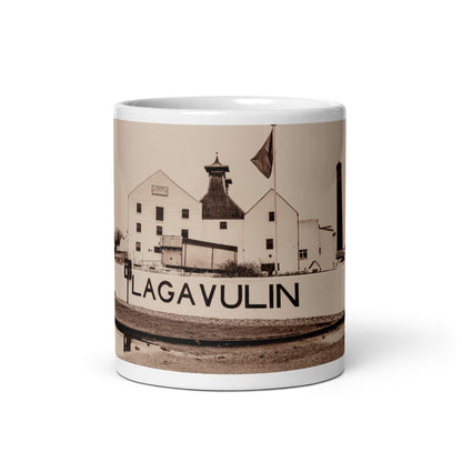 Lagavulin Distillery Sepia Toned Mugs 11 oz by Wandering Spirits Global
