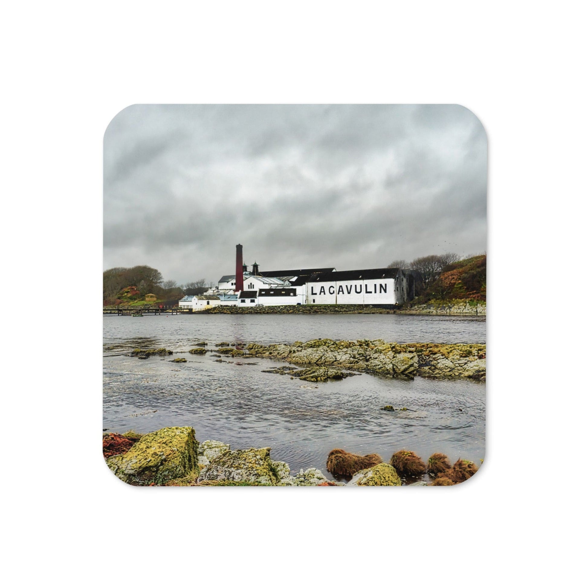 Lagavulin Distillery Soft Colour Photograph Drink Coaster by Wandering Spirits Global
