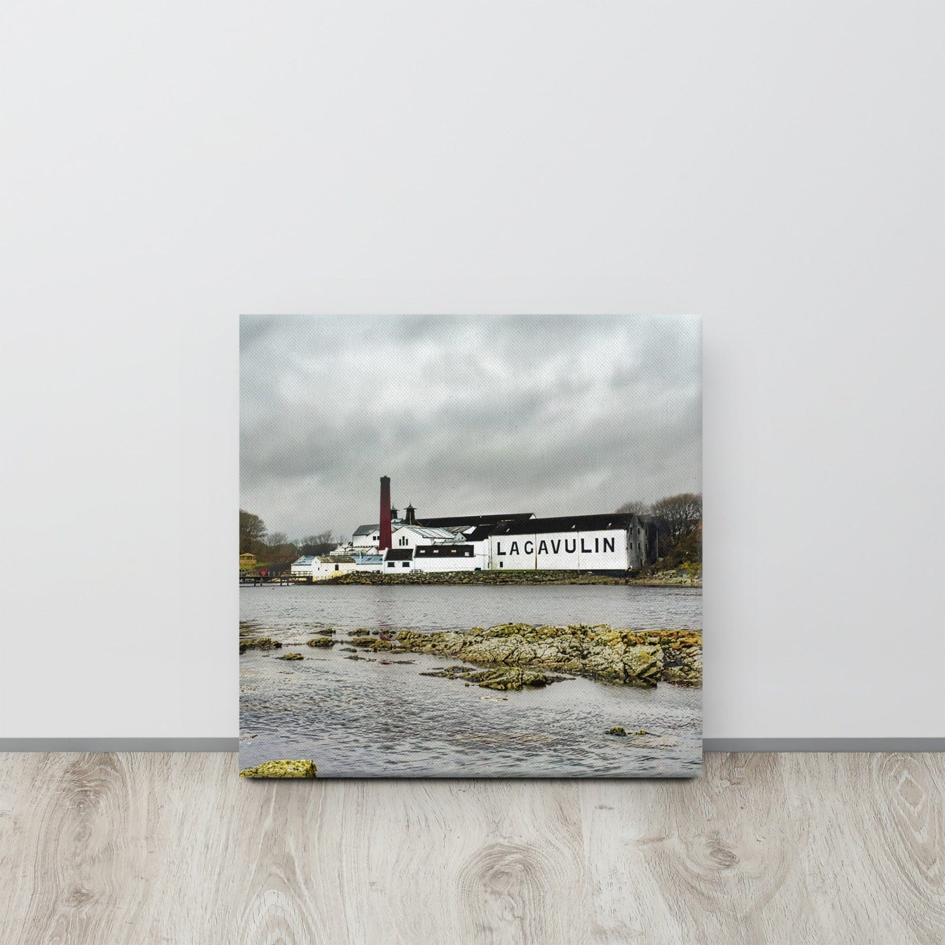 Lagavulin Distillery Soft Colour Premium Canvas 16"x16" / White Wrap by Wandering Spirits Global