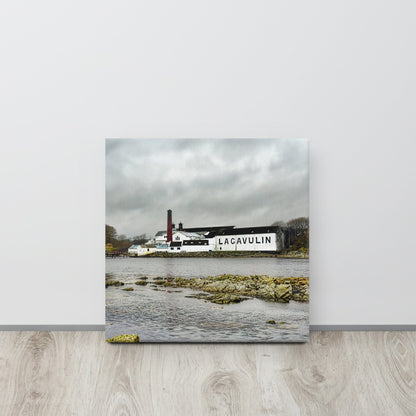 Lagavulin Distillery Soft Colour Premium Canvas 16"x16" / White Wrap by Wandering Spirits Global