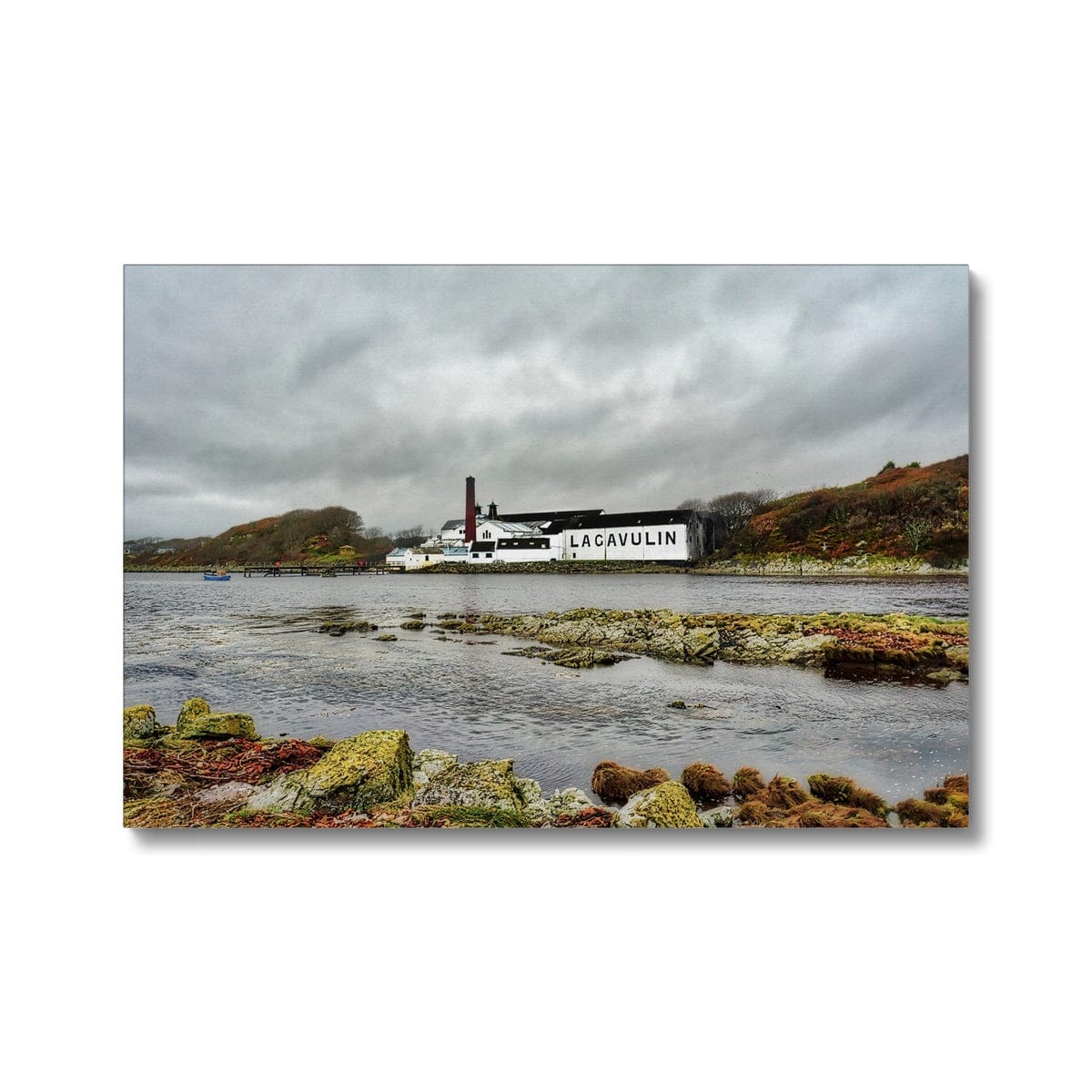 Lagavulin Distillery Soft Colour Canvas 24"x16" / White Wrap by Wandering Spirits Global