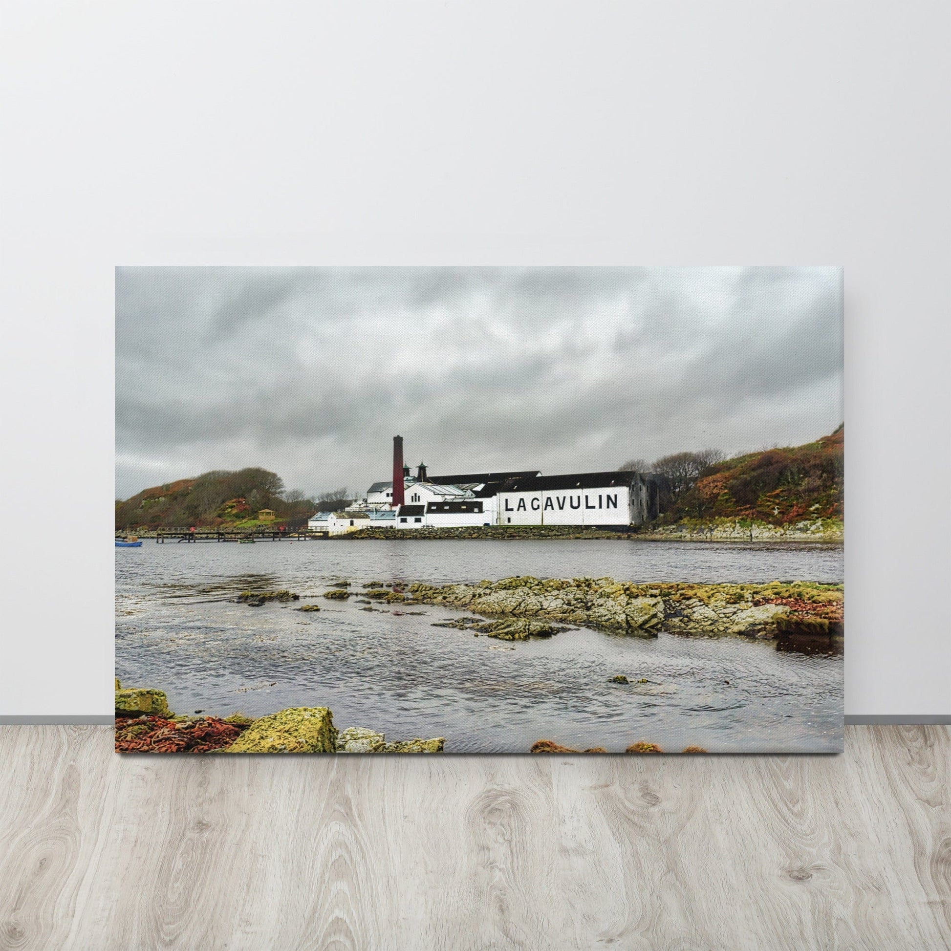 Lagavulin Distillery Soft Colour Premium Canvas 36"x24" / White Wrap by Wandering Spirits Global