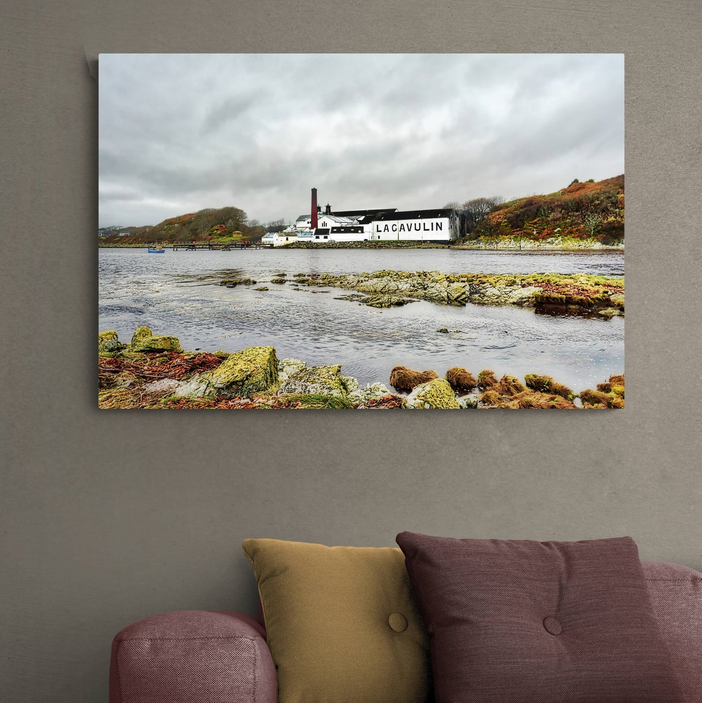 Lagavulin Distillery Soft Colour Premium Canvas 36"x24" / White Wrap