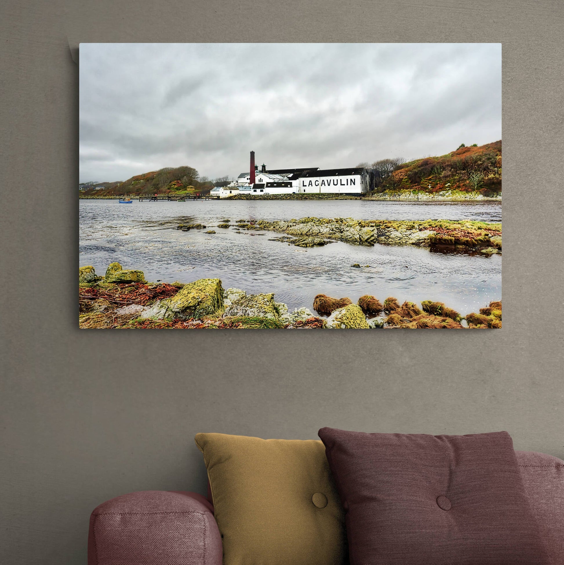 Lagavulin Distillery Soft Colour Premium Canvas 36"x24" / White Wrap