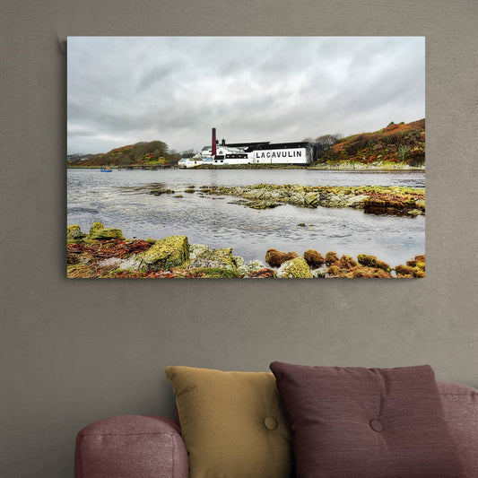 Lagavulin Distillery Soft Colour Premium Canvas 36"x24" / White Wrap