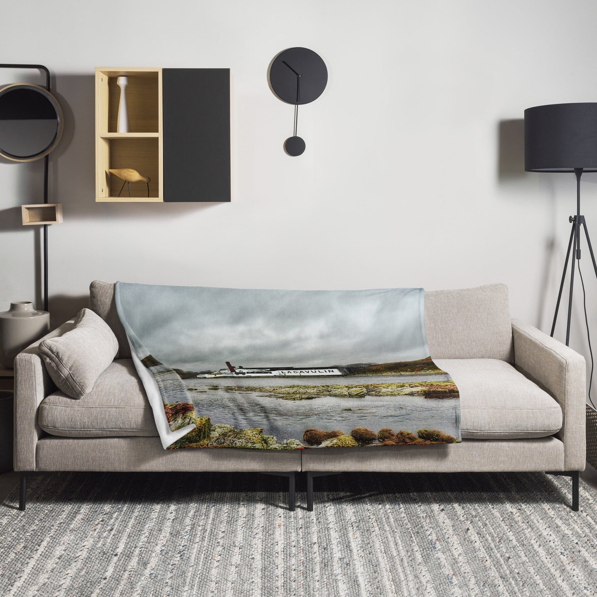 Lagavulin Distillery Soft Colour Throw Blanket 50″×60″ by Wandering Spirits Global