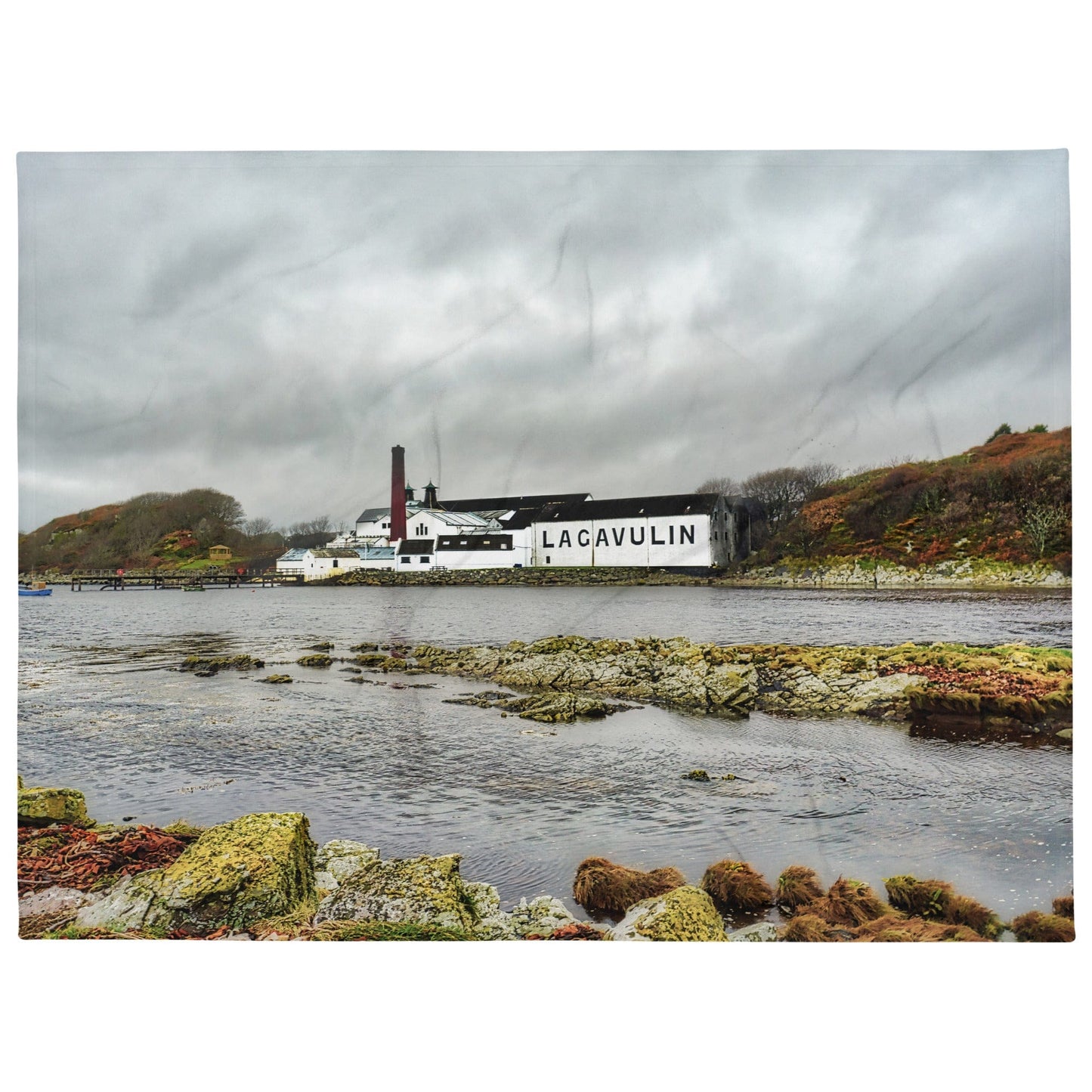 Lagavulin Distillery Soft Colour Throw Blanket by Wandering Spirits Global