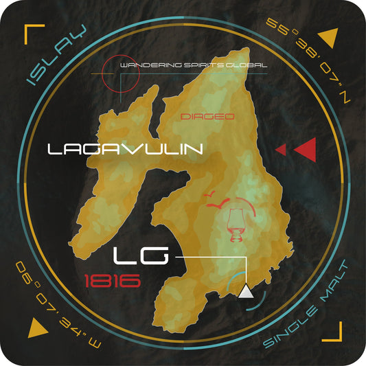 Lagavulin Islay Map Coaster