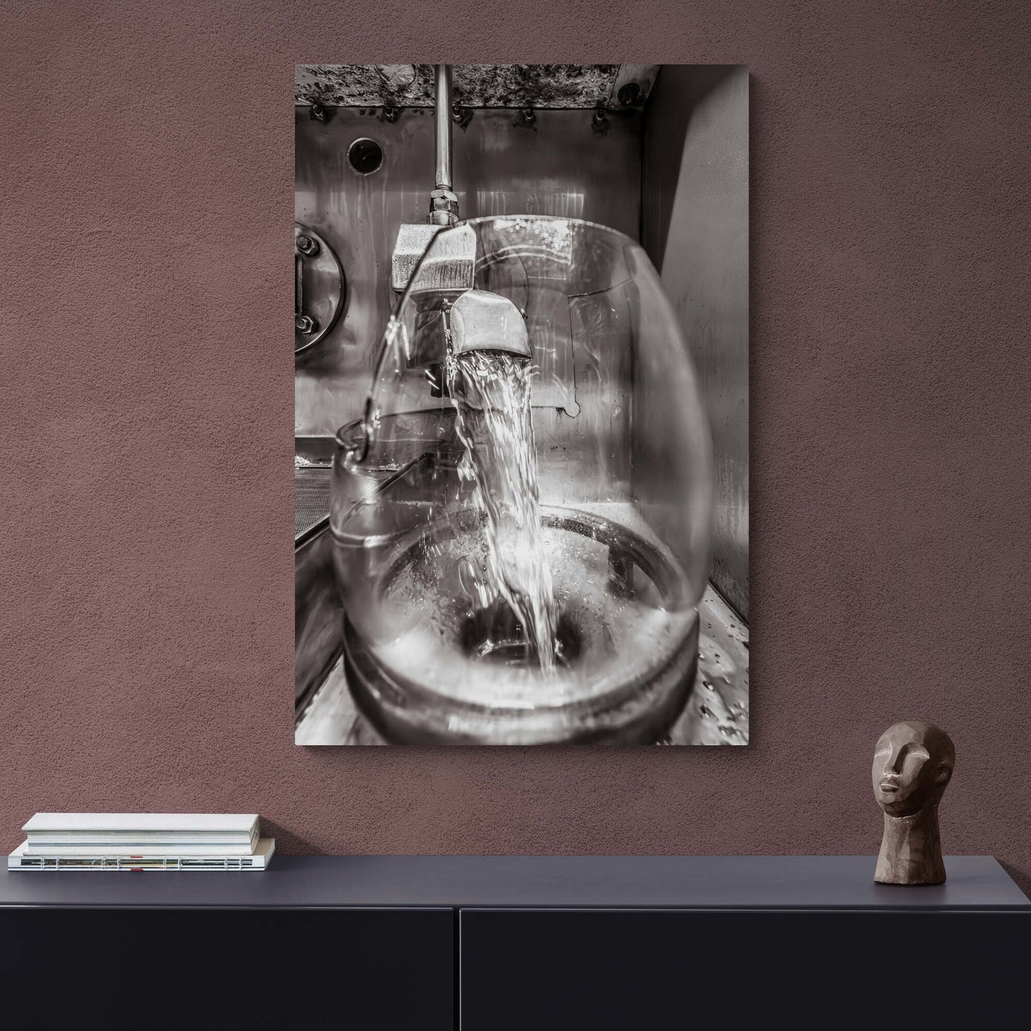 Lagavulin No1 Spirits Feints Black and White Canvas 24"x36" / White Wrap