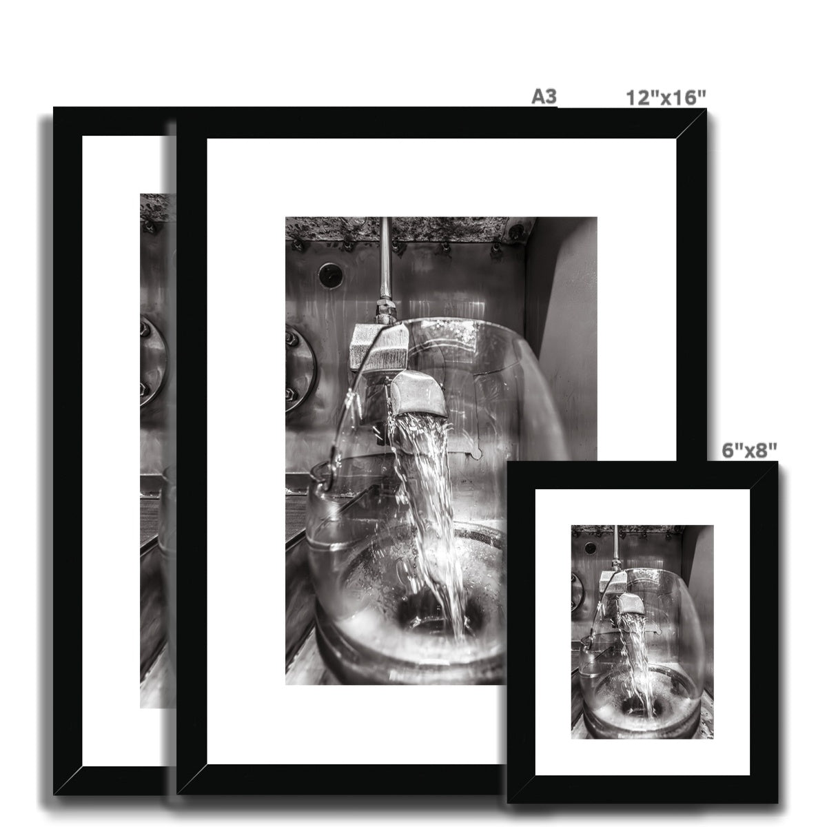 Lagavulin No1 Spirits Feints Black and White Framed & Mounted Print