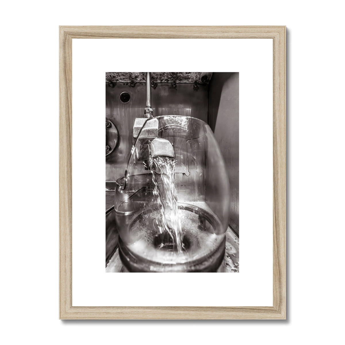 Lagavulin No1 Spirits Feints Black and White Framed & Mounted Print 12"x16" / Natural Frame