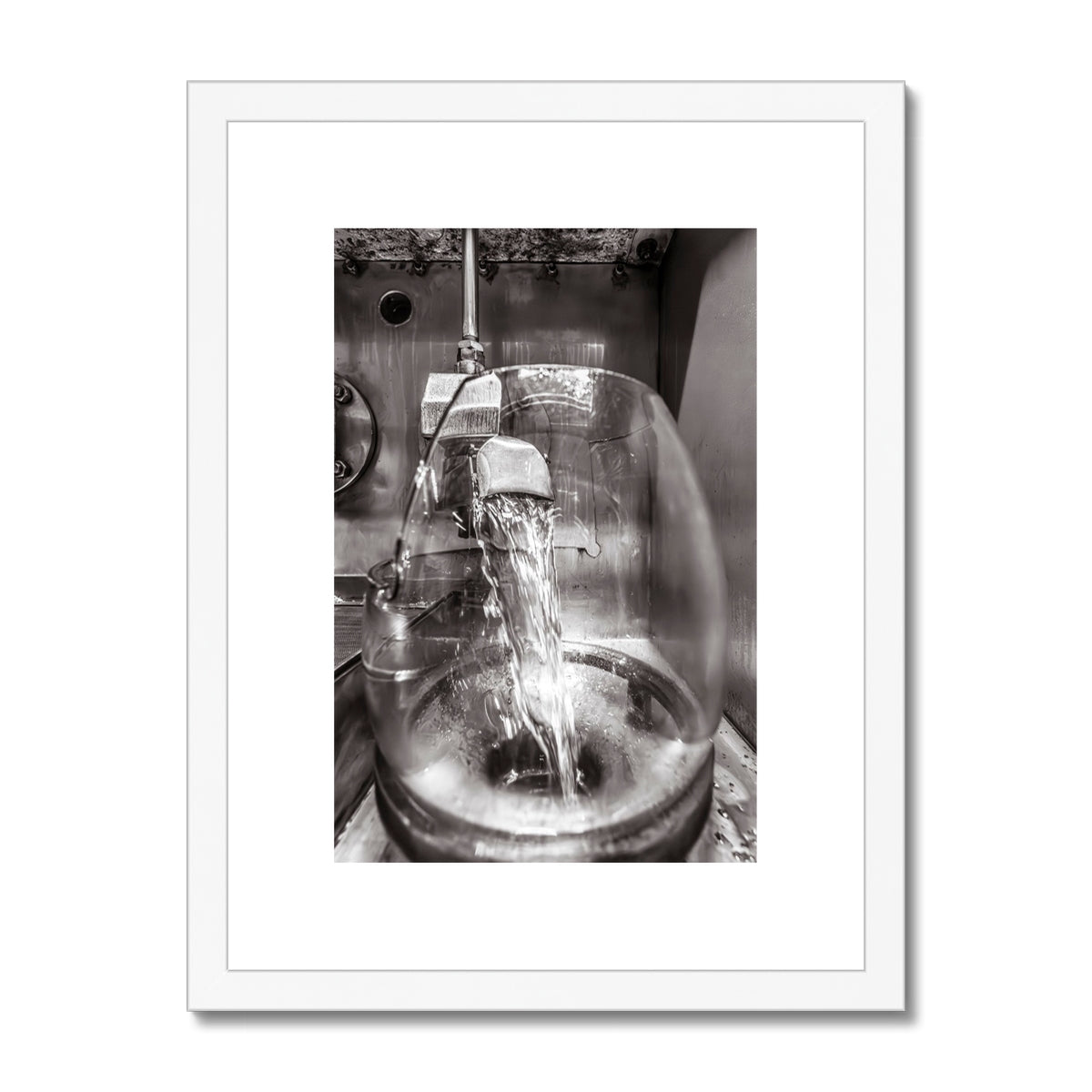 Lagavulin No1 Spirits Feints Black and White Framed & Mounted Print 12"x16" / White Frame