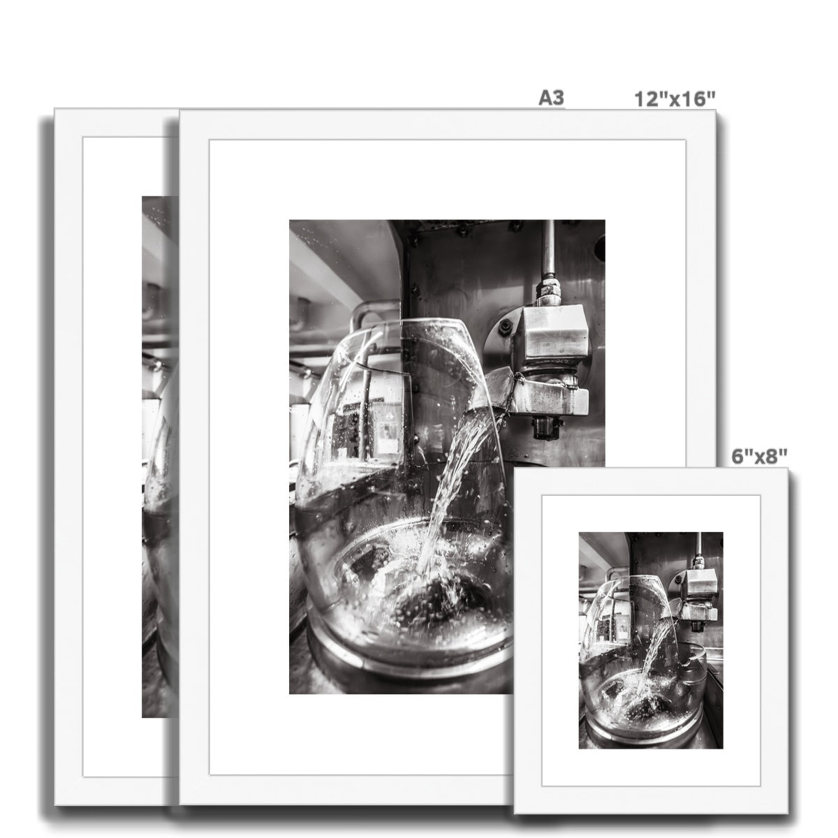 Lagavulin No2 Spirits Feints Black and White Framed & Mounted Print