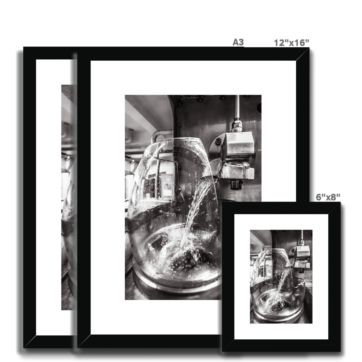 Lagavulin No2 Spirits Feints Black and White Framed & Mounted Print