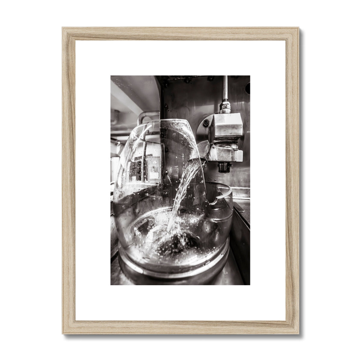 Lagavulin No2 Spirits Feints Black and White Framed & Mounted Print 12"x16" / Natural Frame