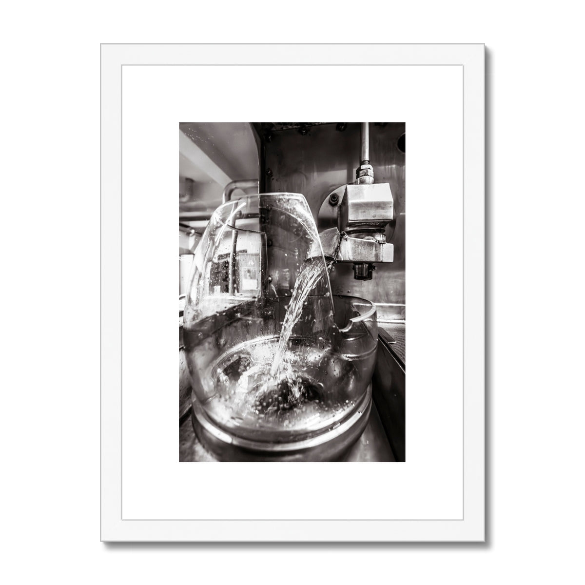 Lagavulin No2 Spirits Feints Black and White Framed & Mounted Print 12"x16" / White Frame