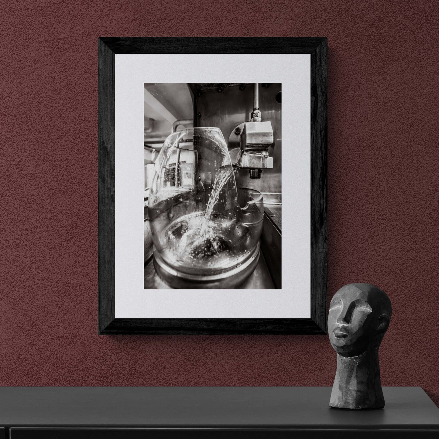 Lagavulin No2 Spirits Feints Black and White Framed & Mounted Print A3 Portrait / Black Frame