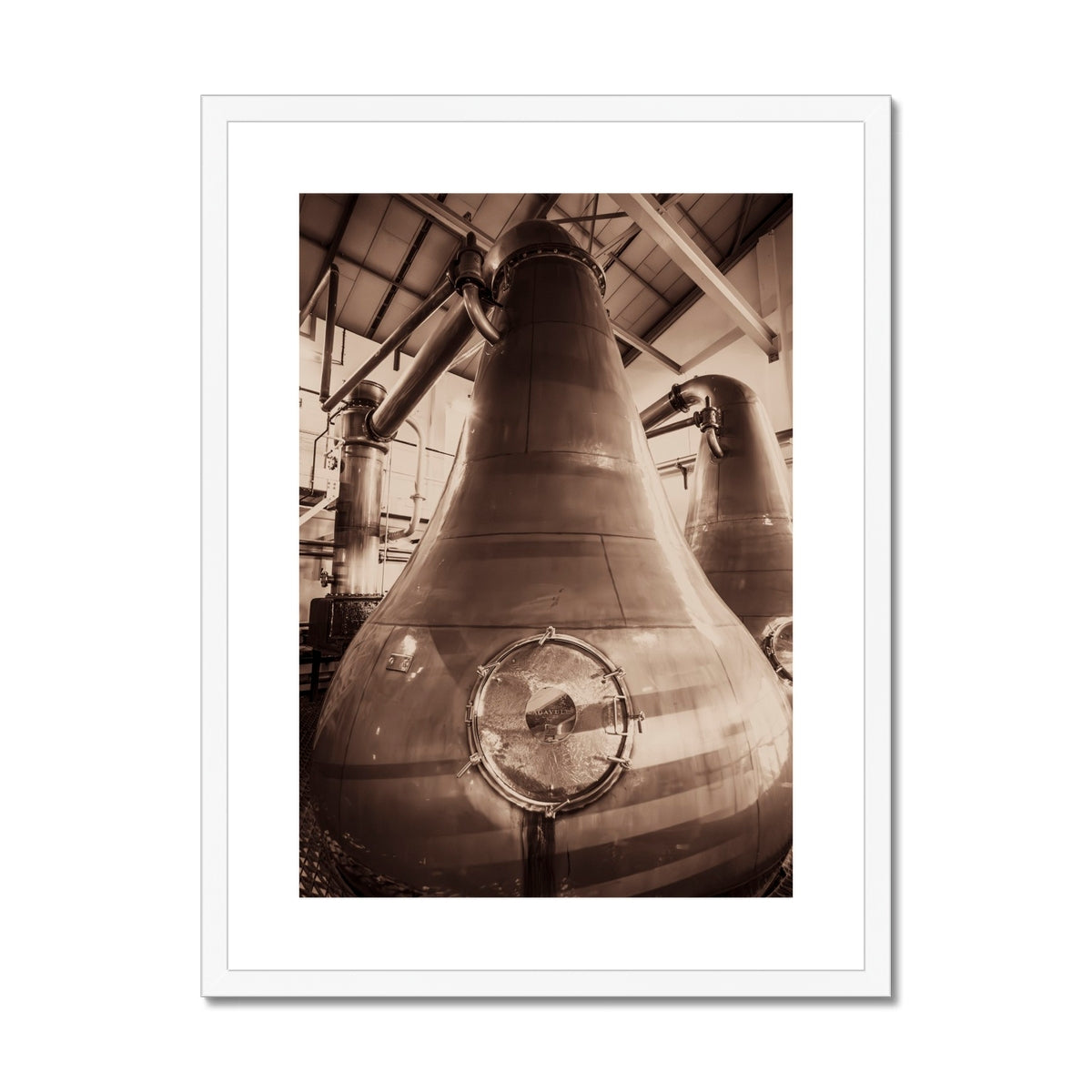 Lagavulin Spirit Still Framed & Mounted Print 18"x24" / White Frame