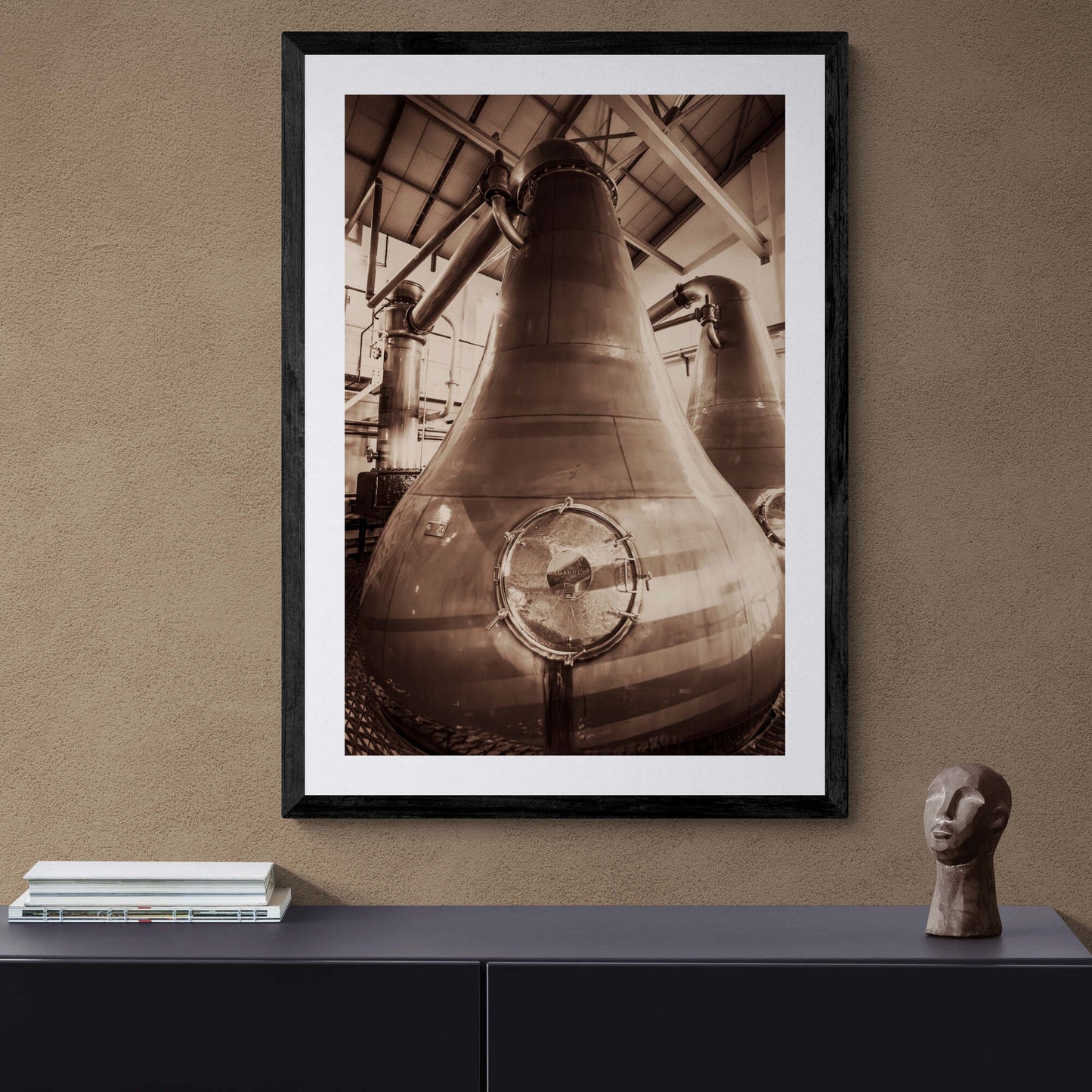 Lagavulin Spirit Still Framed & Mounted Print 24"x36" / Black Frame