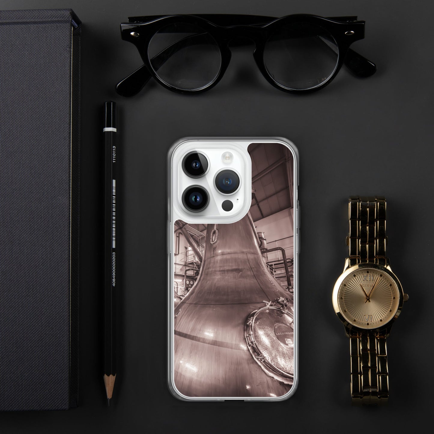 Lagavulin Still Sepia MagSafe® Clear Case for iPhone® iPhone 14 Pro