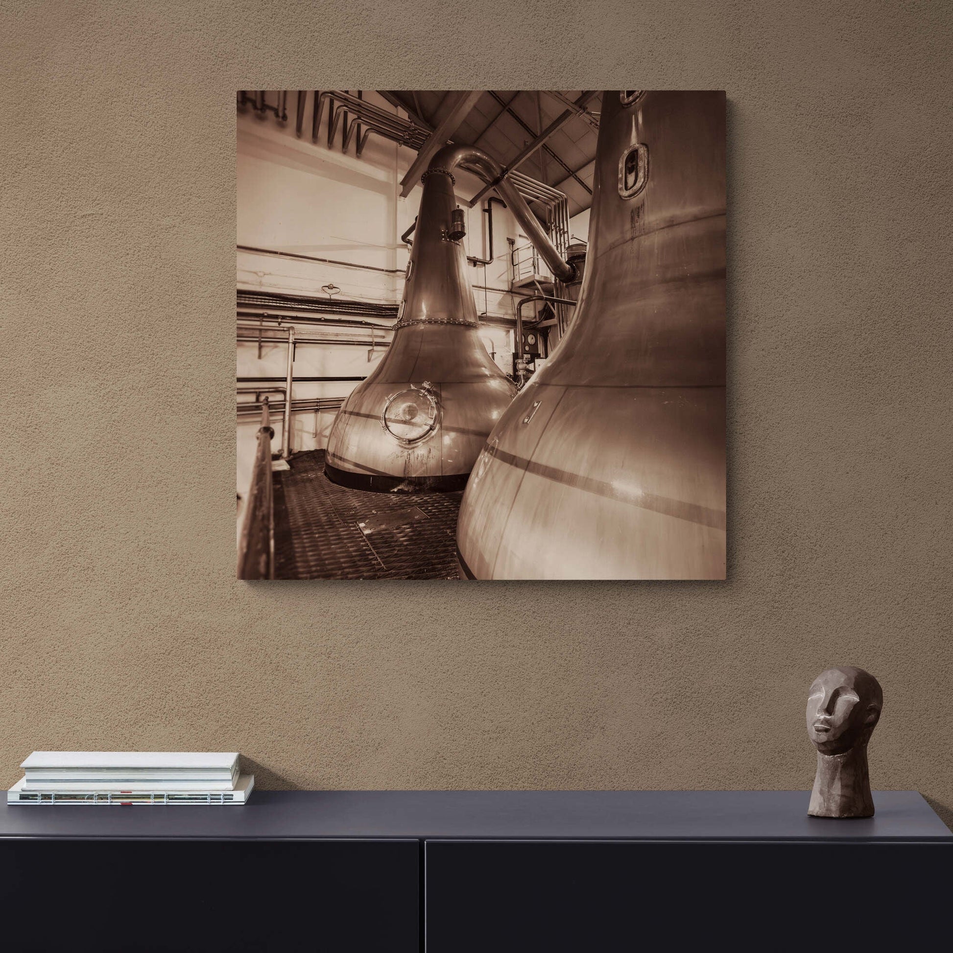 Lagavulin Wash Stills Canvas 32"x32" / White Wrap