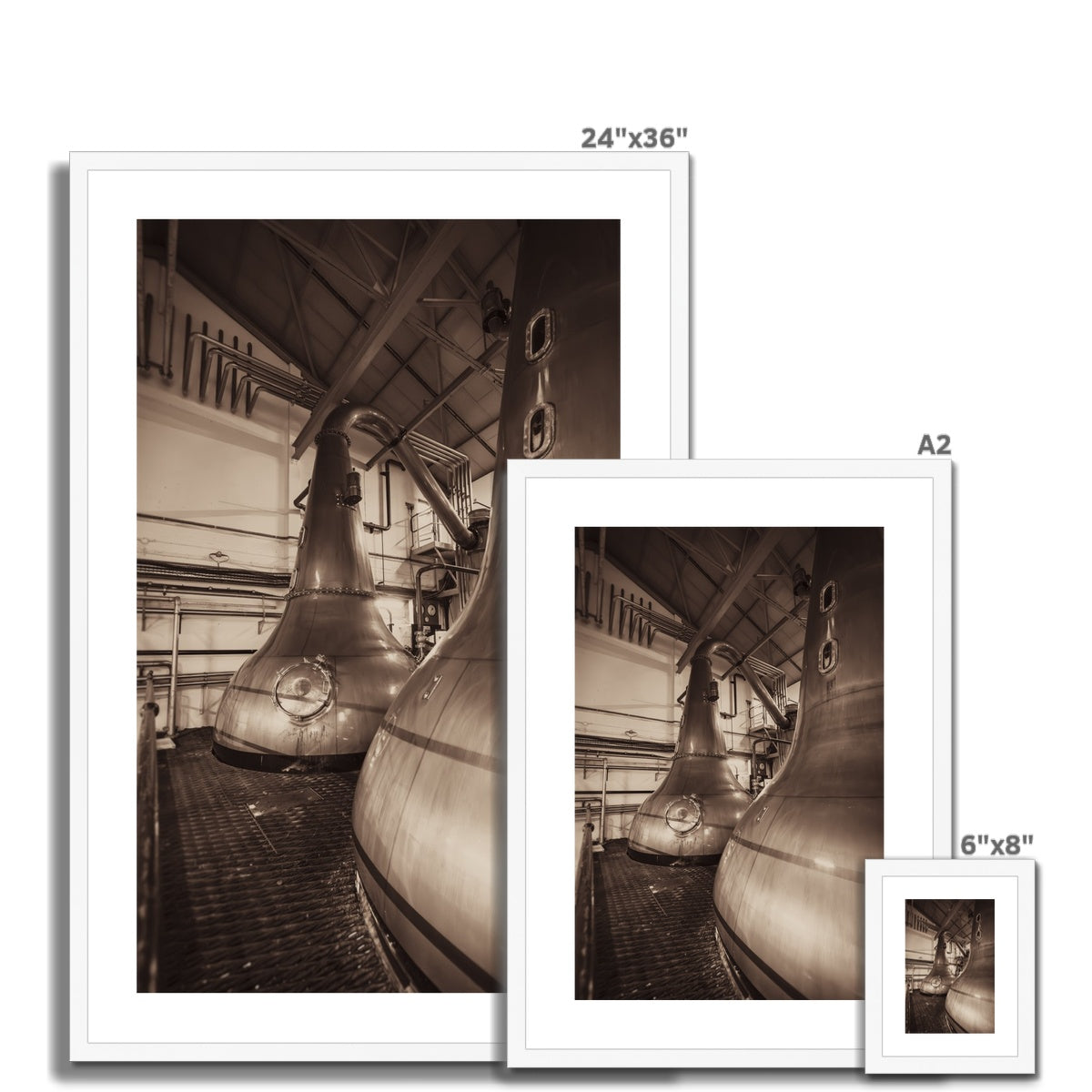 Lagavulin Wash Stills Framed & Mounted Print