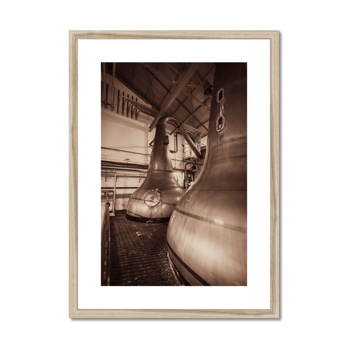 Lagavulin Wash Stills Framed & Mounted Print A2 Portrait / Natural Frame
