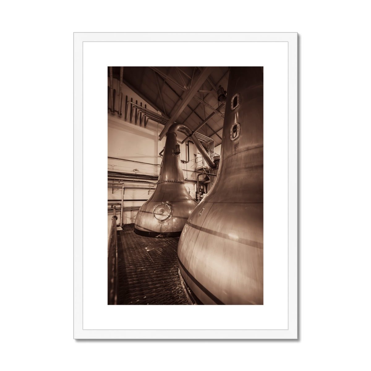 Lagavulin Wash Stills Framed & Mounted Print A2 Portrait / White Frame