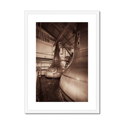 Lagavulin Wash Stills Framed & Mounted Print A2 Portrait / White Frame