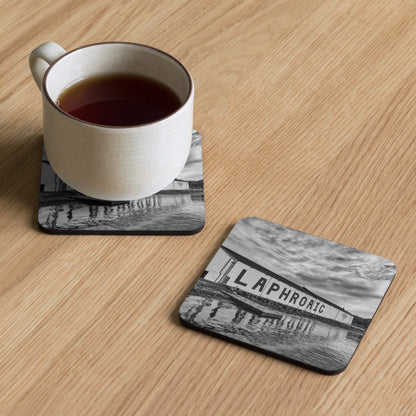 Laphroaig Distillery Warehouse Black and White Drink Coaster
